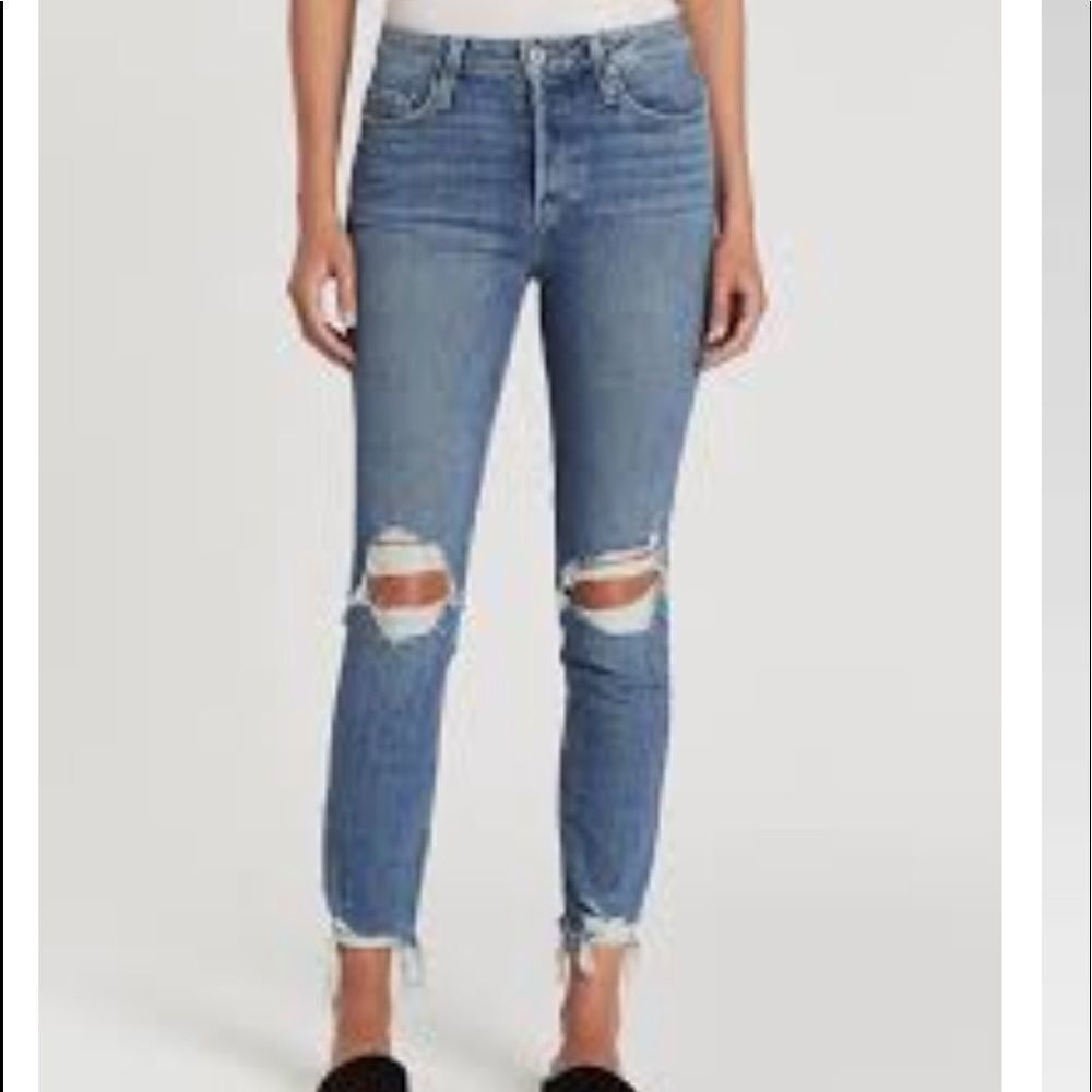 Paige Hexton peg crop jeans